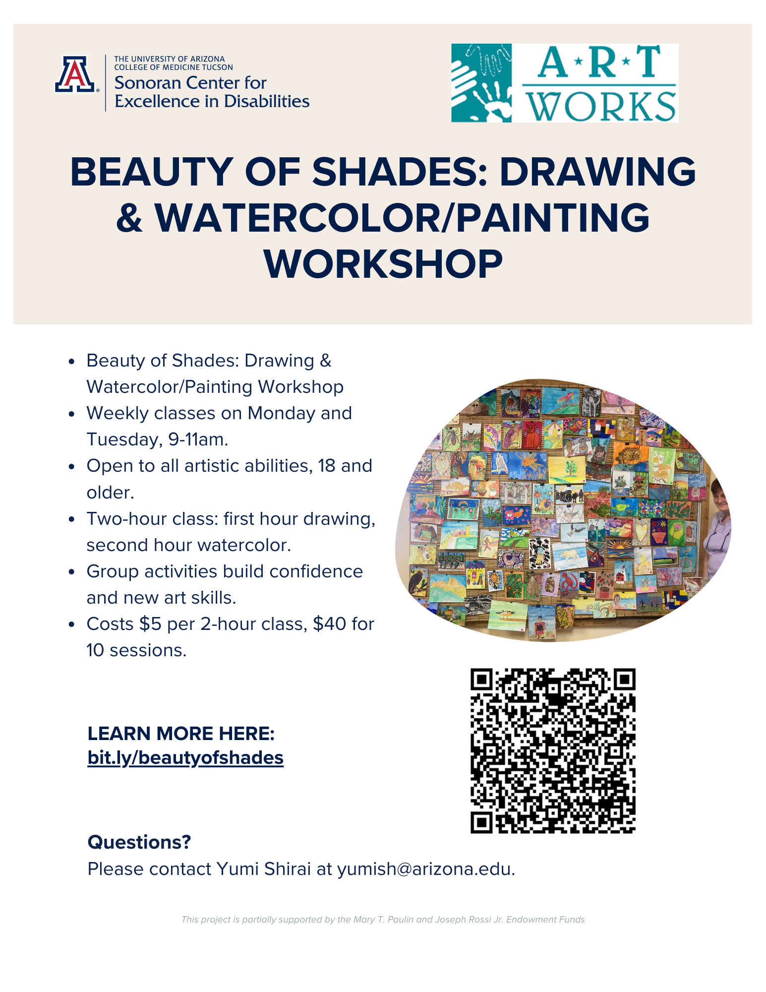 Beauty of Shades: Drawing & Watercolor/Painting Workshop